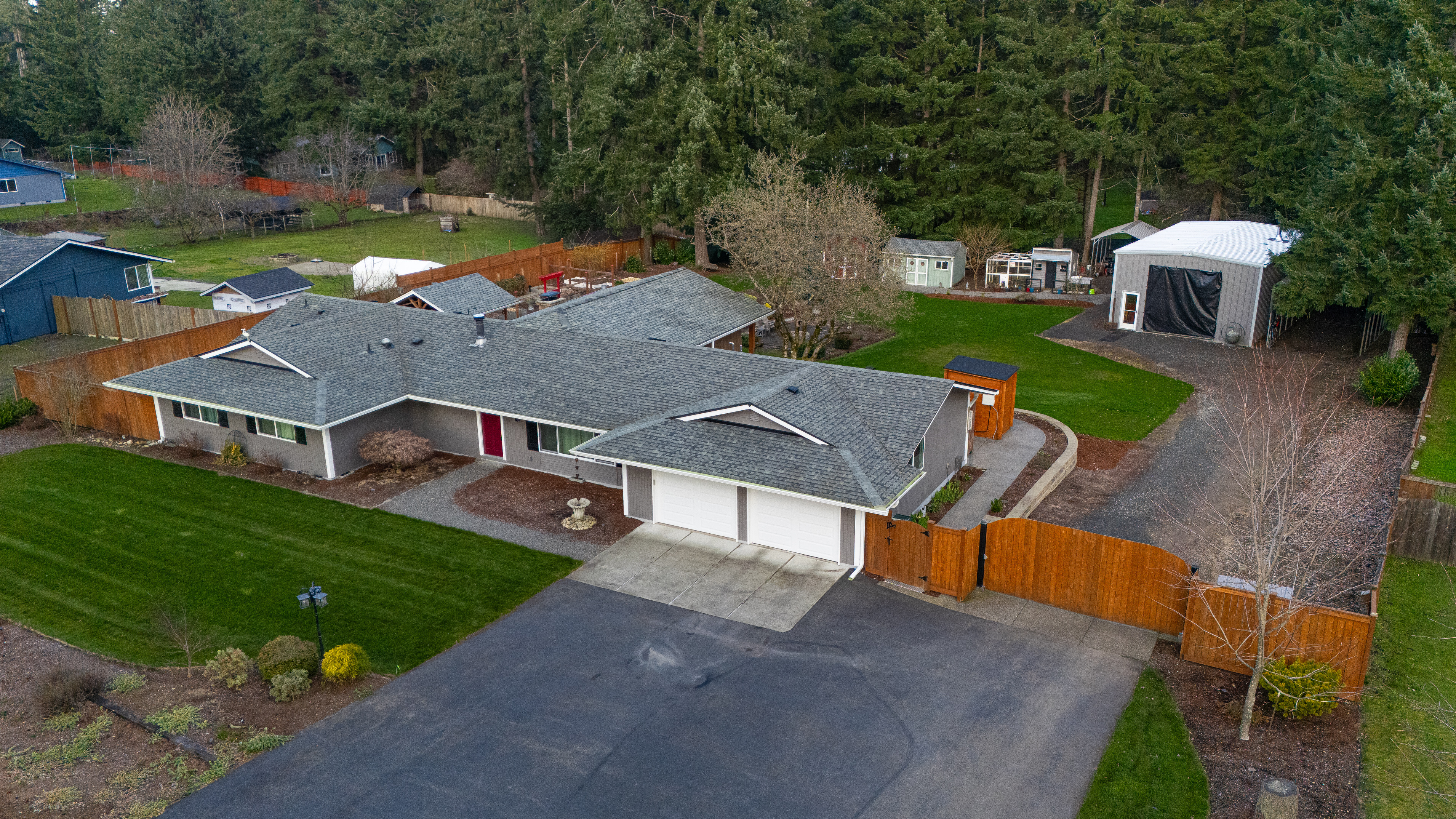 Aerial view of 7230 Prairie Ridge Dr NE, Olympia, WA